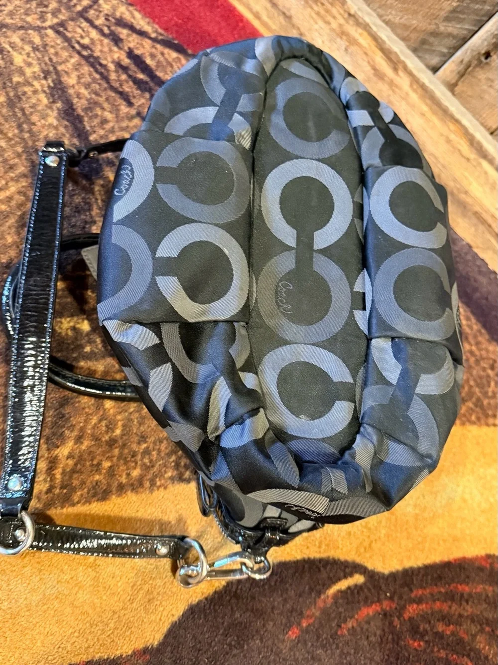 Coach MadisonBlack Signature Satchel Bag